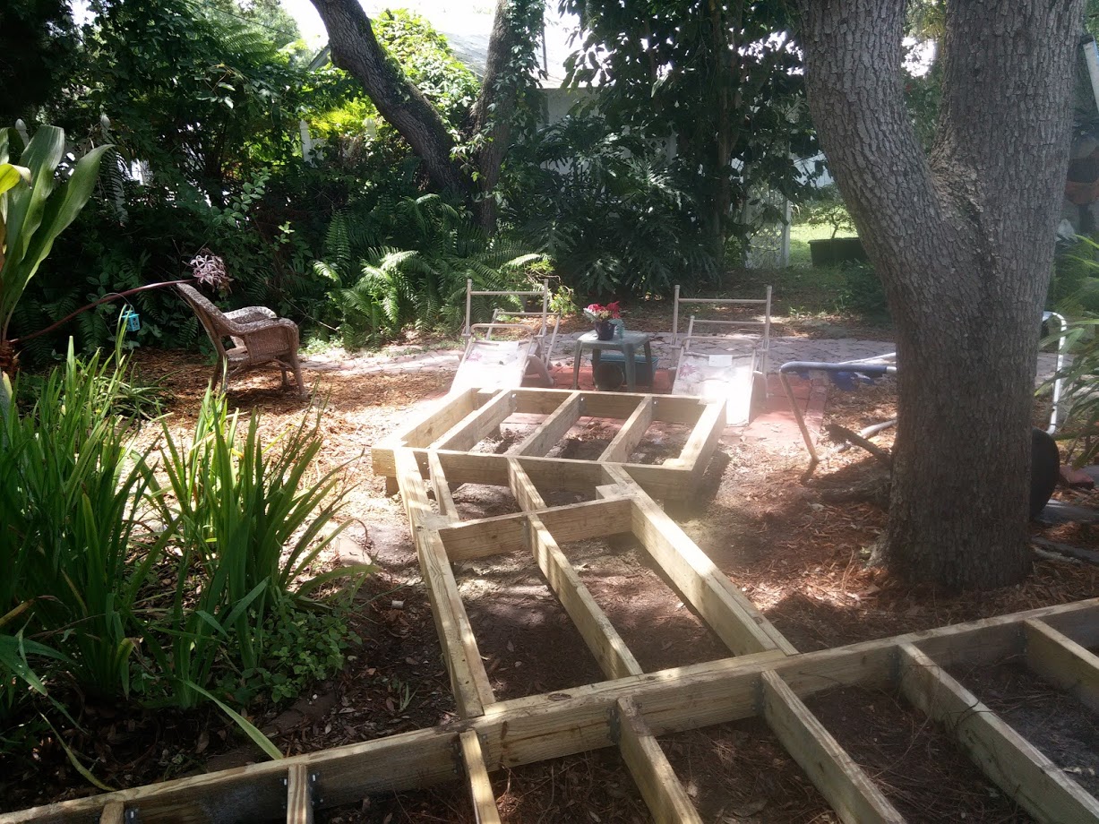 Before backyard deck build